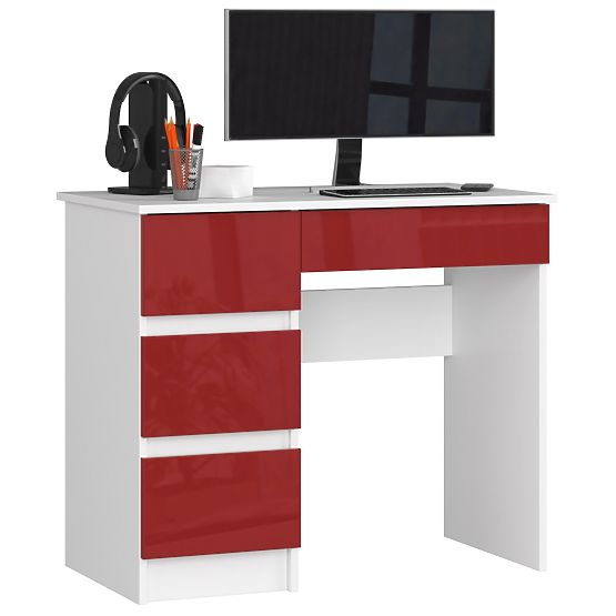 BUREAU A-7 CLP ROUGE BRILLANT GAUCHE