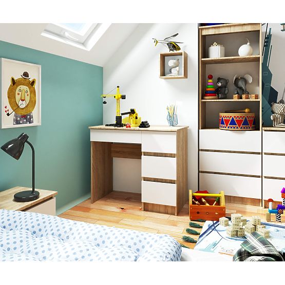 BUREAU A-7 CLP SONOMA / BLANC PK DROIT