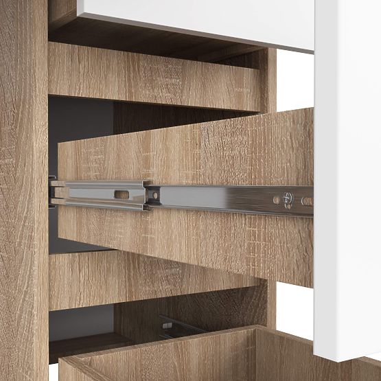 BUREAU A-7 CLP SONOMA / BLANC PK DROIT