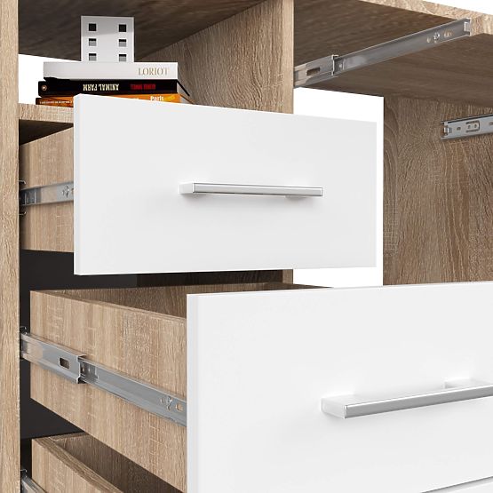 BUREAU ANA PK CHÊNE SONOMA / BLANC