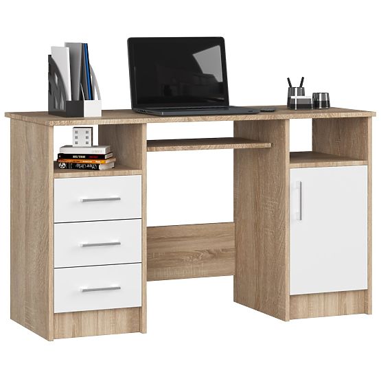 BUREAU ANA PK CHÊNE SONOMA / BLANC