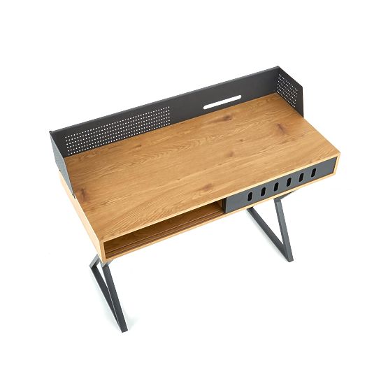 Bureau B43 - chêne doré / noir