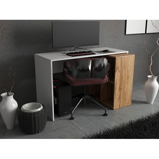 Bureau blanc avec étagère White