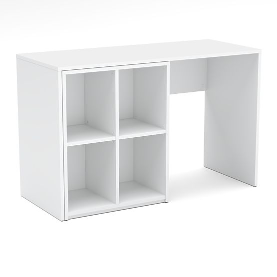 Bureau blanc avec étagère Simply