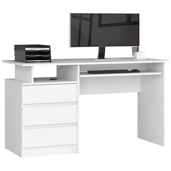 BUREAU CLP 135cm PK BLANC
