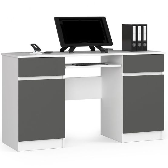 BUREAU CLP A5 2D 2SZ PK BLANC / GRIS