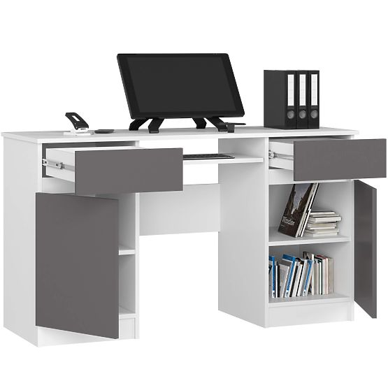 BUREAU CLP A5 2D 2SZ PK BLANC / GRIS