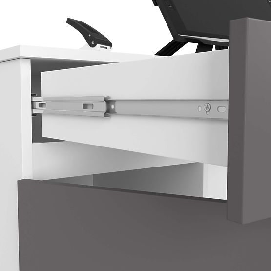 BUREAU CLP A5 2D 2SZ PK BLANC / GRIS