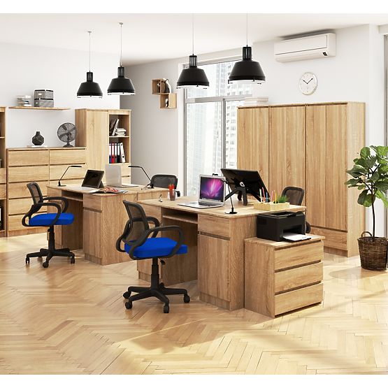 BUREAU CLP A5 2D 2T PK CHÊNE SONOMA