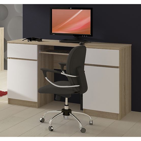 BUREAU CLP A5 2D 2T PK SONOMA / BLANC