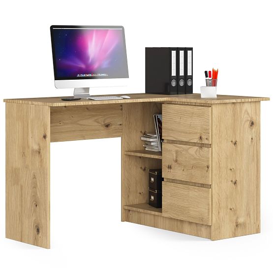 BUREAU D'ANGLE B16 CLP DROIT CHÊNE ARTISAN