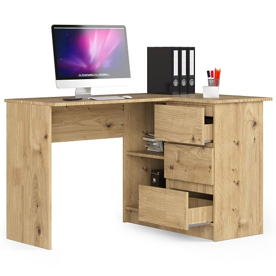 BUREAU D'ANGLE B16 CLP DROIT CHÊNE ARTISAN