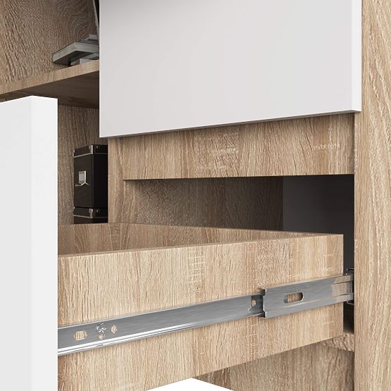 BUREAU D'ANGLE B16 CLP DROIT PK SONOMA / BLANC