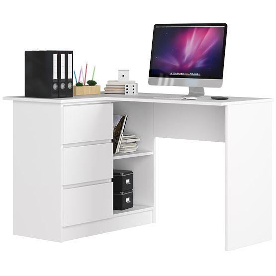 BUREAU D'ANGLE B16 CLP PK GAUCHE BLANC