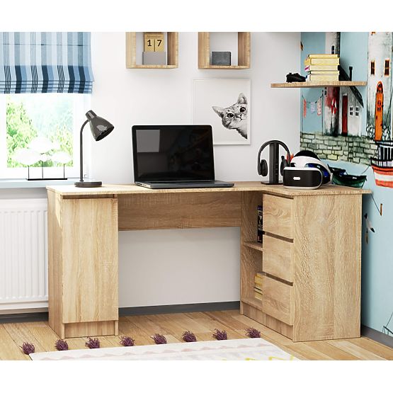 BUREAU D'ANGLE B20 155 cm DROIT SONOMA