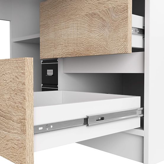 BUREAU D'ANGLE B20 CLP DROIT PK BLANC / SONOMA