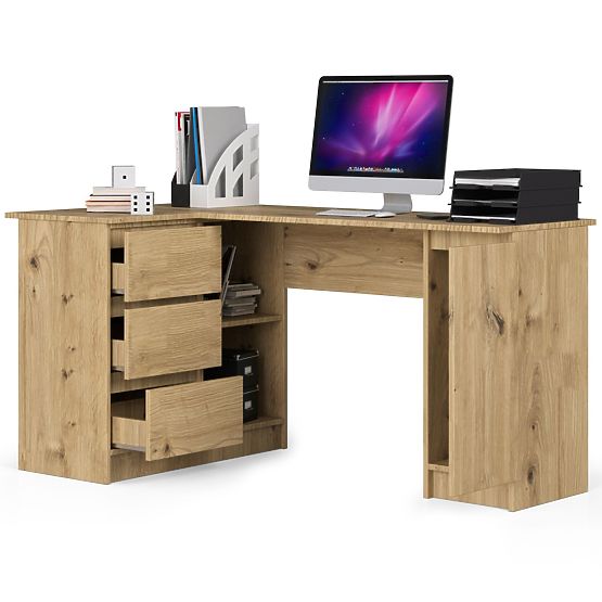 BUREAU D'ANGLE B20 CLP GAUCHE PK CHÊNE ARTISAN