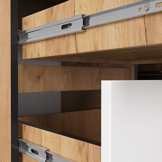 BUREAU D'ANGLE B20 CLP GAUCHE PK CHÊNE CRAFT / BLANC