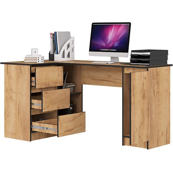 BUREAU D'ANGLE B20 CLP GAUCHE PK CHÊNE CRAFT