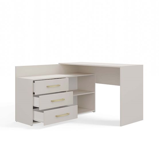 Bureau d'angle DANY BEIGE CACHEMIRE