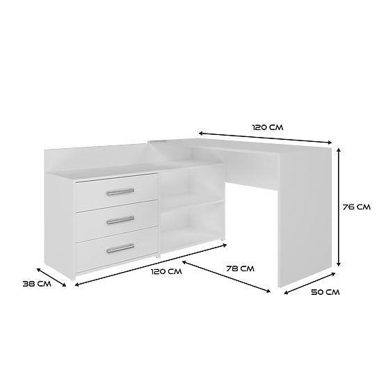 Bureau d'angle DANY BLANC