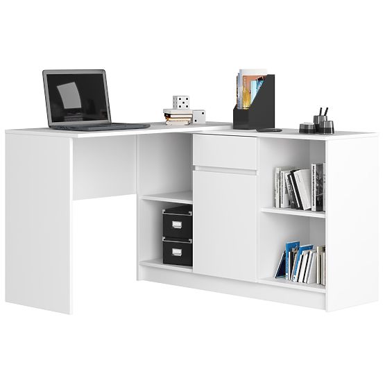 BUREAU D'ANGLE - ENSEMBLE B-17 COMMODE ET BUREAU PK BLANC