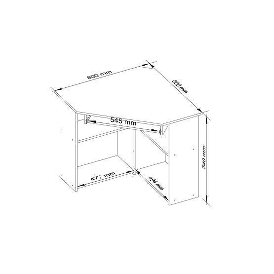 BUREAU D'ANGLE TED PK BLANC