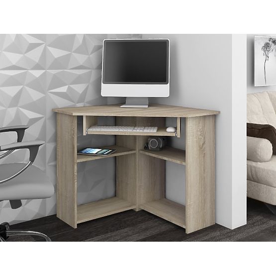 BUREAU D'ANGLE TED PK CHÊNE SONOMA