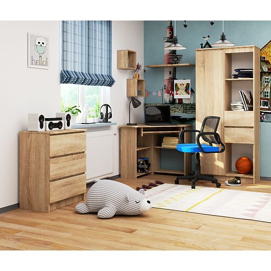 BUREAU D'ANGLE TED PK CHÊNE SONOMA