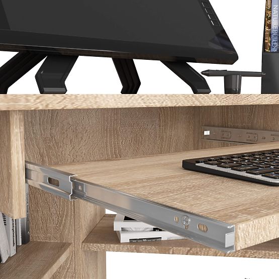 BUREAU D'ANGLE TED PK CHÊNE SONOMA