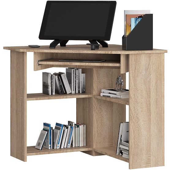 BUREAU D'ANGLE TED PK CHÊNE SONOMA