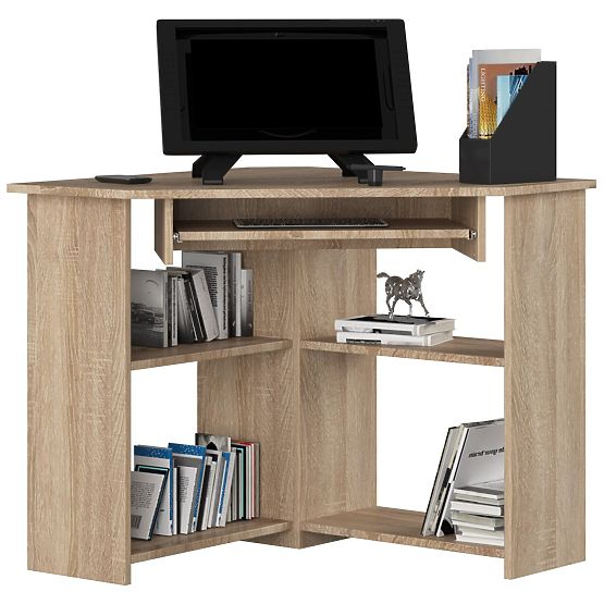 BUREAU D'ANGLE TED PK CHÊNE SONOMA