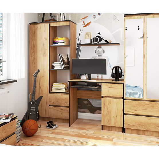Bureau d'ordinateur 90 cm Piksel droit - PK chêne craft