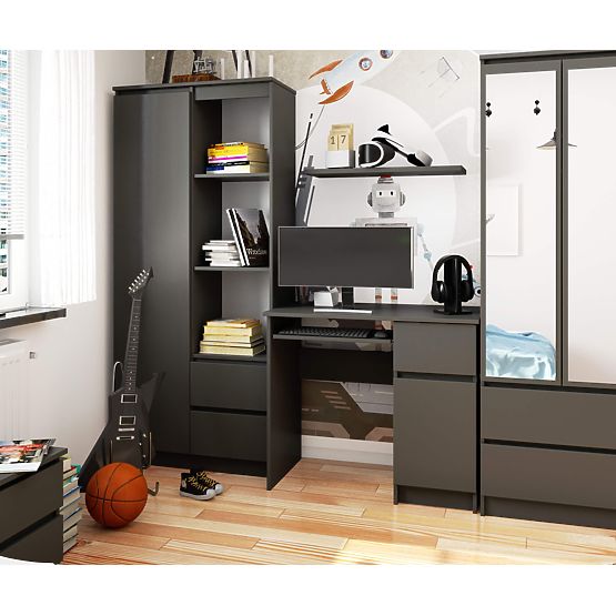 BUREAU D'ORDINATEUR PIKSEL PK GRIS - DROIT