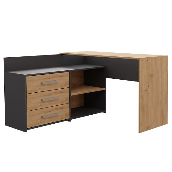 Bureau DANY ANTHRACITE CHÊNE ARTISAN