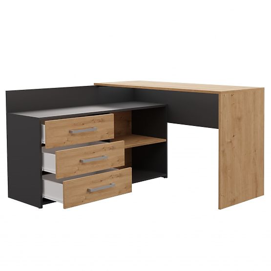 Bureau DANY ANTHRACITE CHÊNE ARTISAN