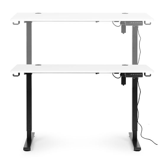 Bureau électrique réglable 120x60 cm, hauteur ajustable 72-117 cm ModernHome