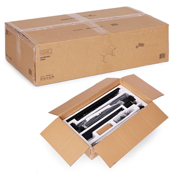 Bureau électrique réglable 140x70 cm, réglage en hauteur 76-121 cm ModernHome