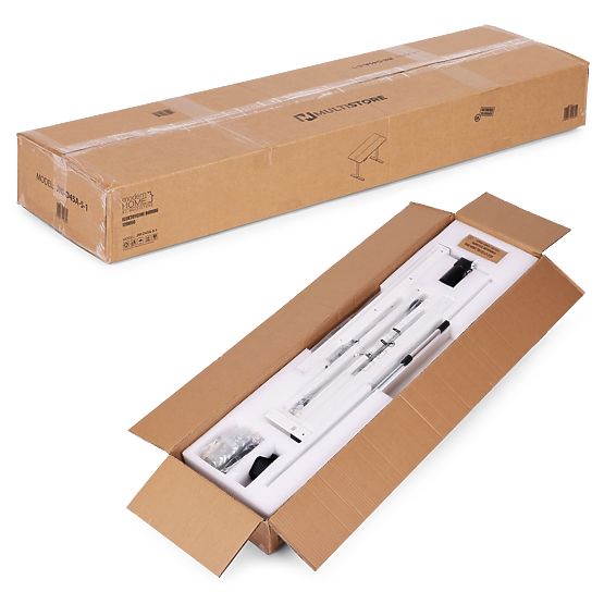 Bureau électrique réglable en hauteur 120x60 cm, hauteur 72-117 cm ModernHome