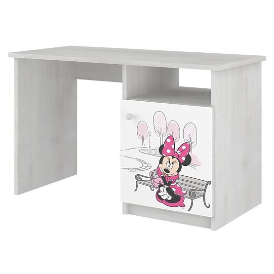Bureau enfant - Minnie Mouse à Paris - décor en pin norvégien