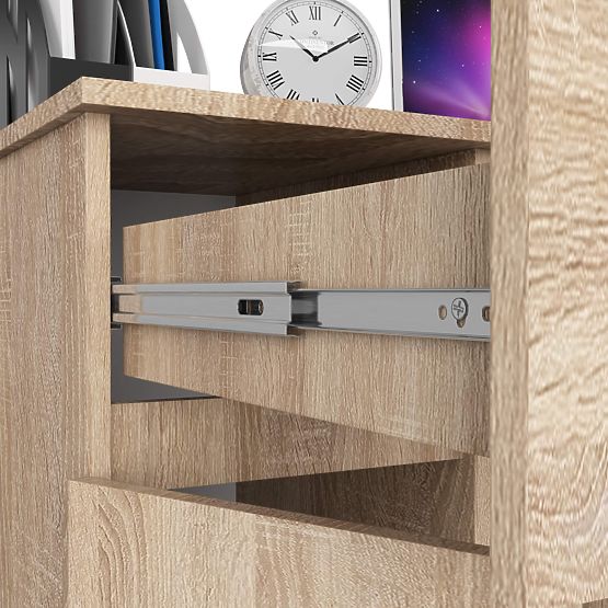 BUREAU INFORMATIQUE 90 cm PIXEL GAUCHE CHÊNE SONOMA