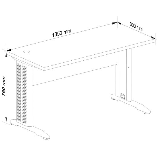 BUREAU INFORMATIQUE BM-135 BÉTON