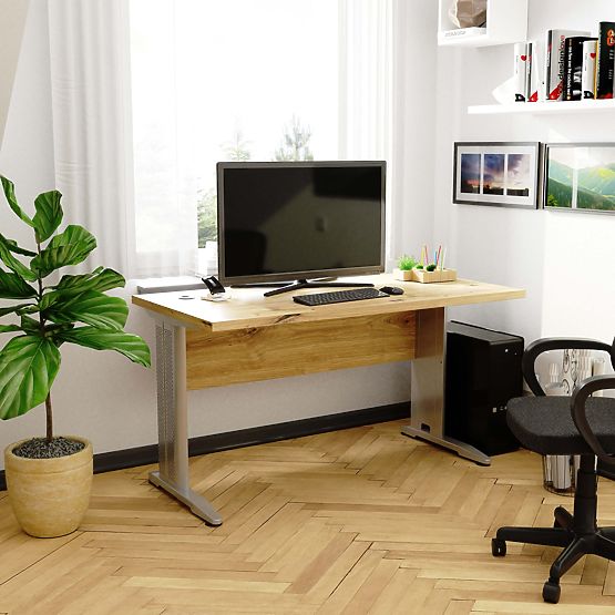 BUREAU INFORMATIQUE BM-135 CHÊNE ARTISAN