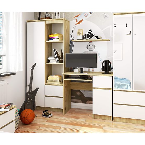 BUREAU INFORMATIQUE PIKSEL PK ARTISAN / BLANC - DROIT