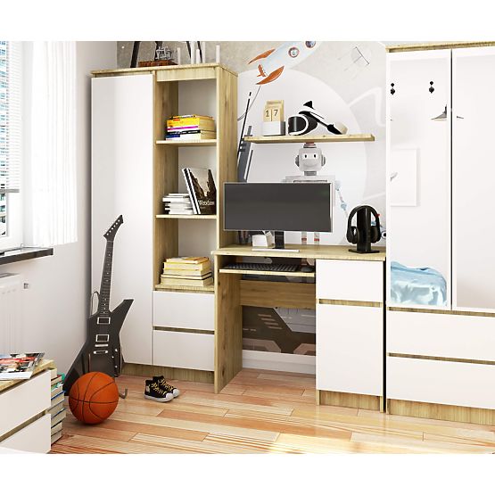 BUREAU INFORMATIQUE PIKSEL PK ARTISAN / BLANC - DROIT