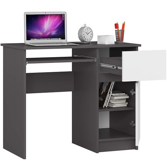 BUREAU INFORMATIQUE PIKSEL PK GRIS / BLANC - DROIT