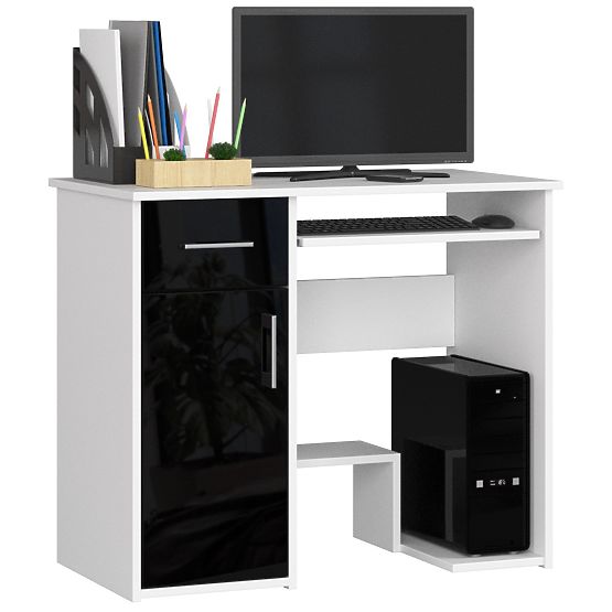 BUREAU JAY PK BLANC / NOIR BRILLANT