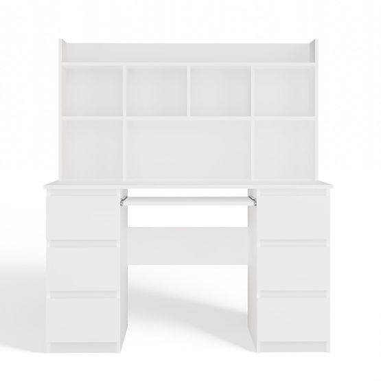 Bureau KUBA+ ÉTAGÈRE Ensemble BLANC