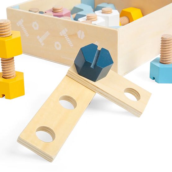 Caisse de boulons et écrous Bigjigs