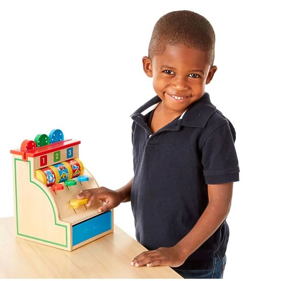 Caisse enregistreuse en bois 123 Melissa & Doug